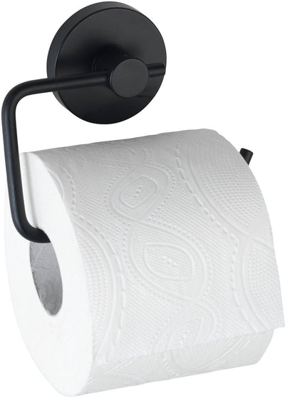 Wenko vacuum-loc toiletrolhouder milazzo mat zwart - wc rolhouder - bevestigen zonder boren