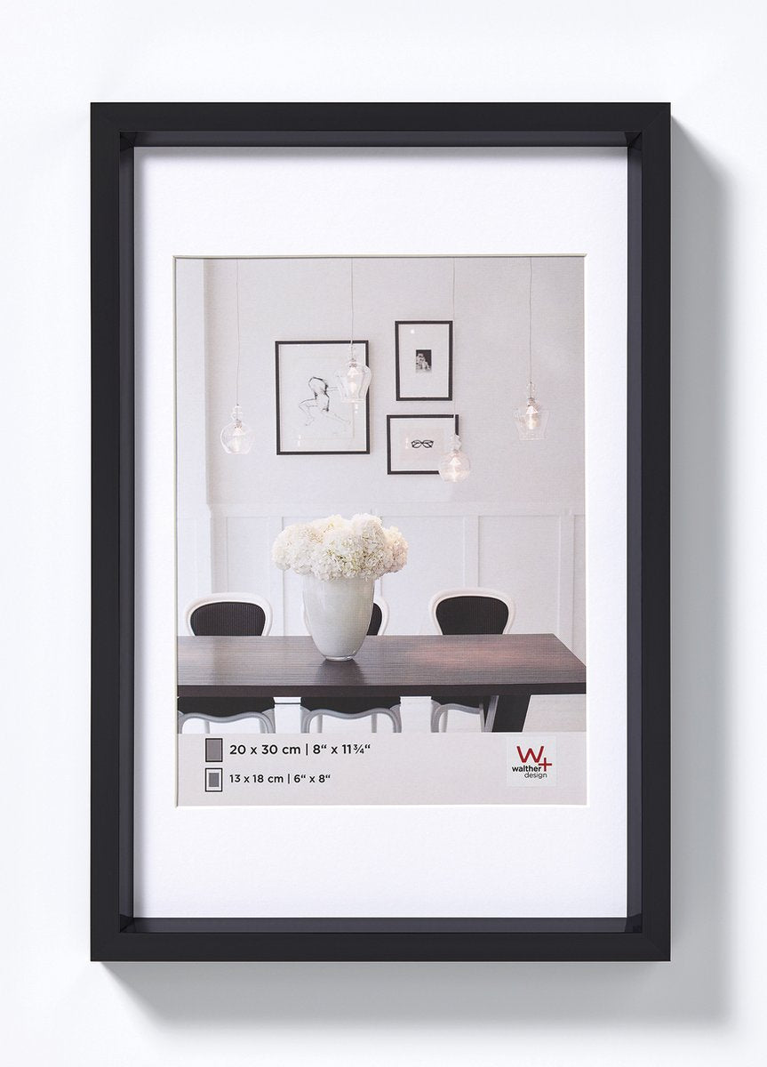 Walther steel style - kunststof lijst - fotoformaat 20x30 cm - zwart