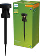 Philips led philips avery sokkellamp met spies - solar buitenlamp - warm wit licht; 2700k - zwart - zonne-energie - tuinpadverlichting