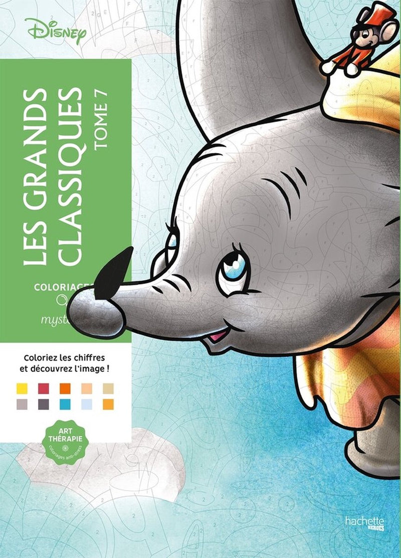 Hachette heroes disney coloriages mystères les grands classiques tome 7 - kleurboek voor volwassenen