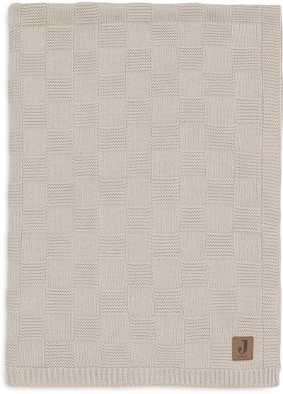 Jollein baby deken ledikant - 100x150cm - box knit - warm sand