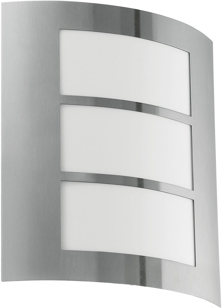 Eglo city wandlamp buiten - e27 - 26 cm - roestvast staal wit