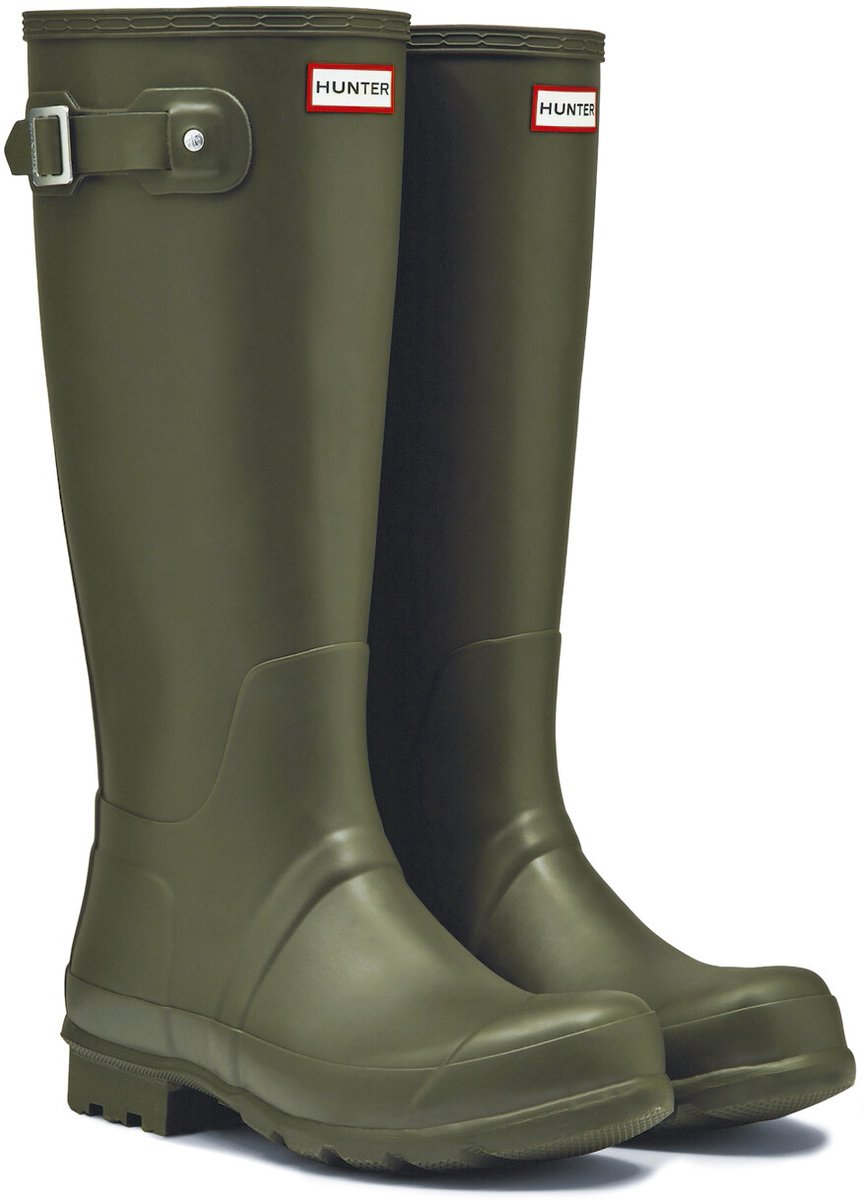 Hunter - regenlaarzen voor heren - original tall wellington - olijfgroen - maat 47eu