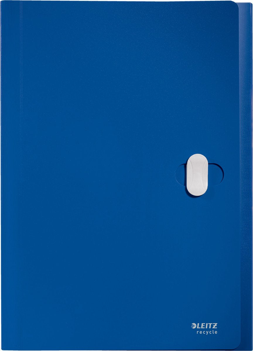 Leitz recycle projectmap a4 - met 5 vakken - 80% gerecycled post-consumer plastic - blauw