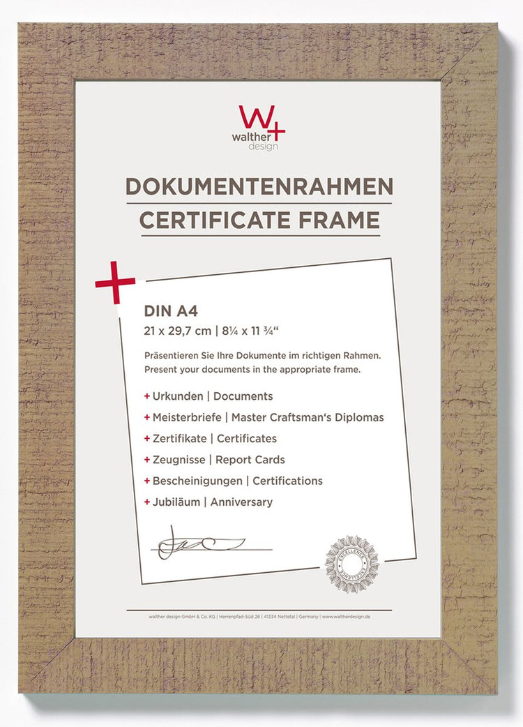 Walther home - houten lijst - fotoformaat 21x29,7 cm (din a4) - beige bruin