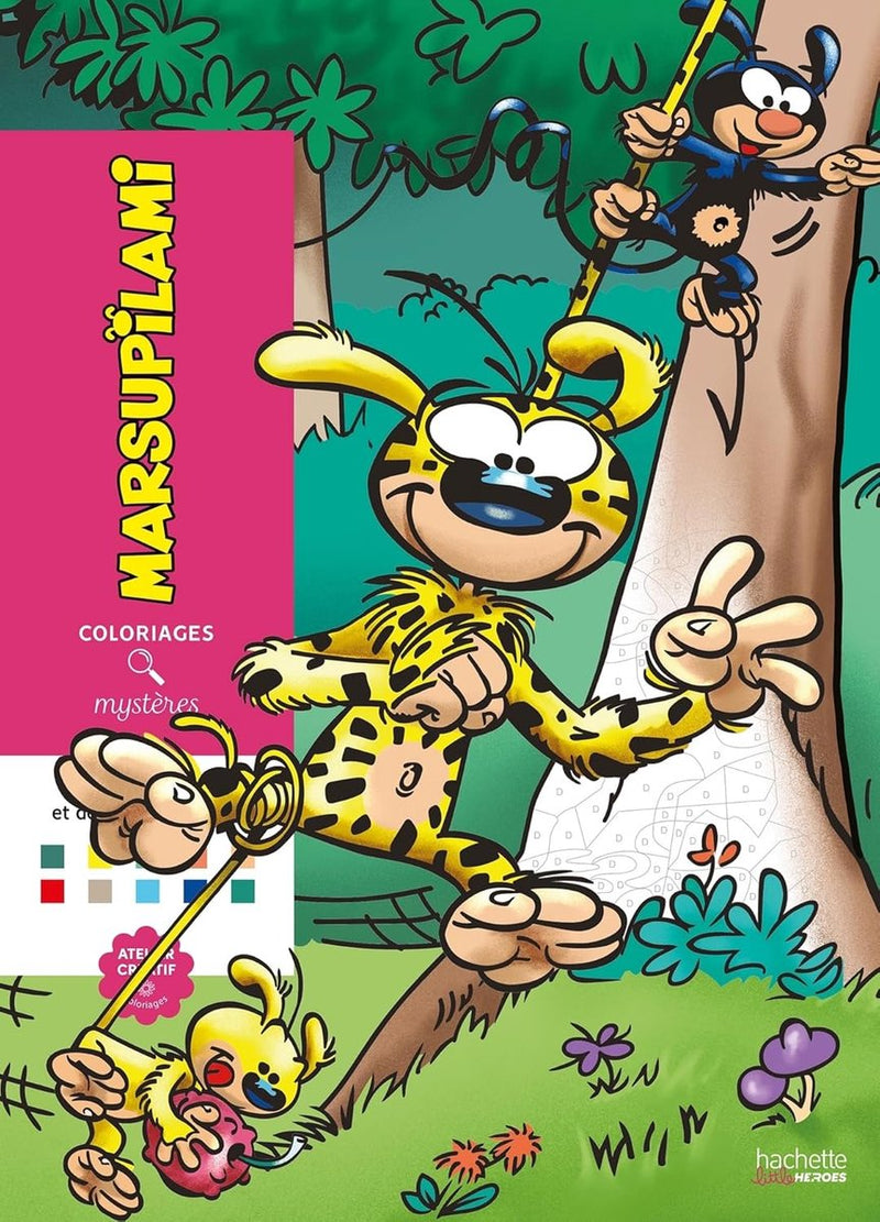 Hachette heroes atelier créatif autres licences coloriages mystères coloriages mysteres - marsupilami