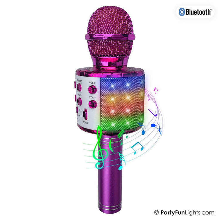 Partyfun lights karaoke mic party speaker roze 1200ma