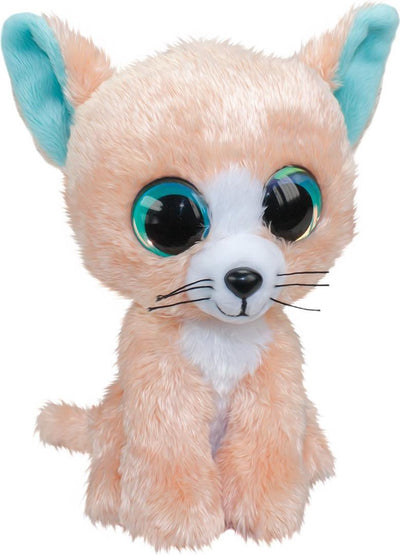 Lumo stars tactic - pluche - knuffelkat peach - 24 cm - zacht pluche - grote ogen - fins design - eigen karakter - inclusief app met spelletjes