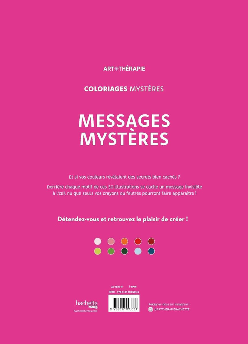 Hachette heroes coloriages mystères messages mystères - hachette - kleuren op nummer kleurboek voor volwassenen
