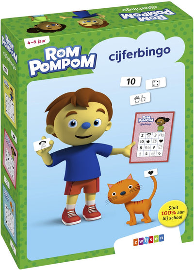 Zwijsen rompompom cijferbingo
