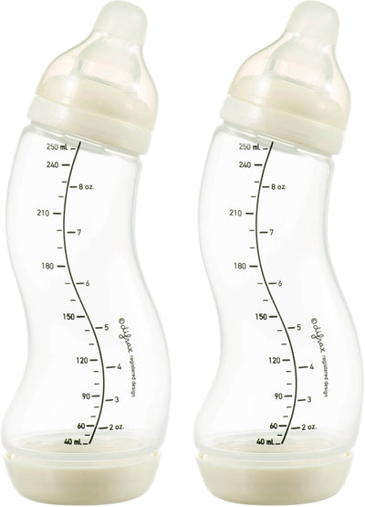 Difrax babyfles natural - 250 ml - crème - 2 stuks - s-fles - anti koliek