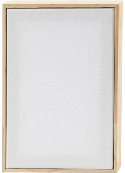 Creativ company gespannen canvas met lijst 280gr. 15,8x23,8cm - wit