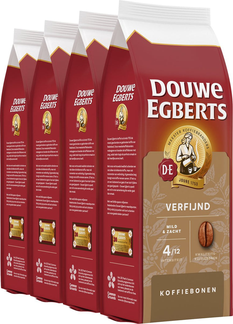 Douwe egberts verfijnd koffiebonen - 4 x 500 gram