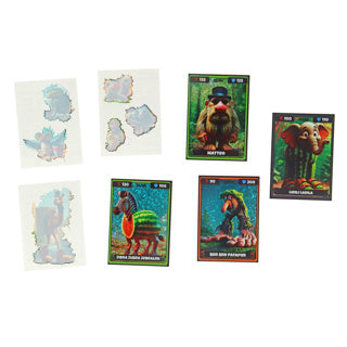 Kidz brainrot holografic cards + tattoos | 15 stuks