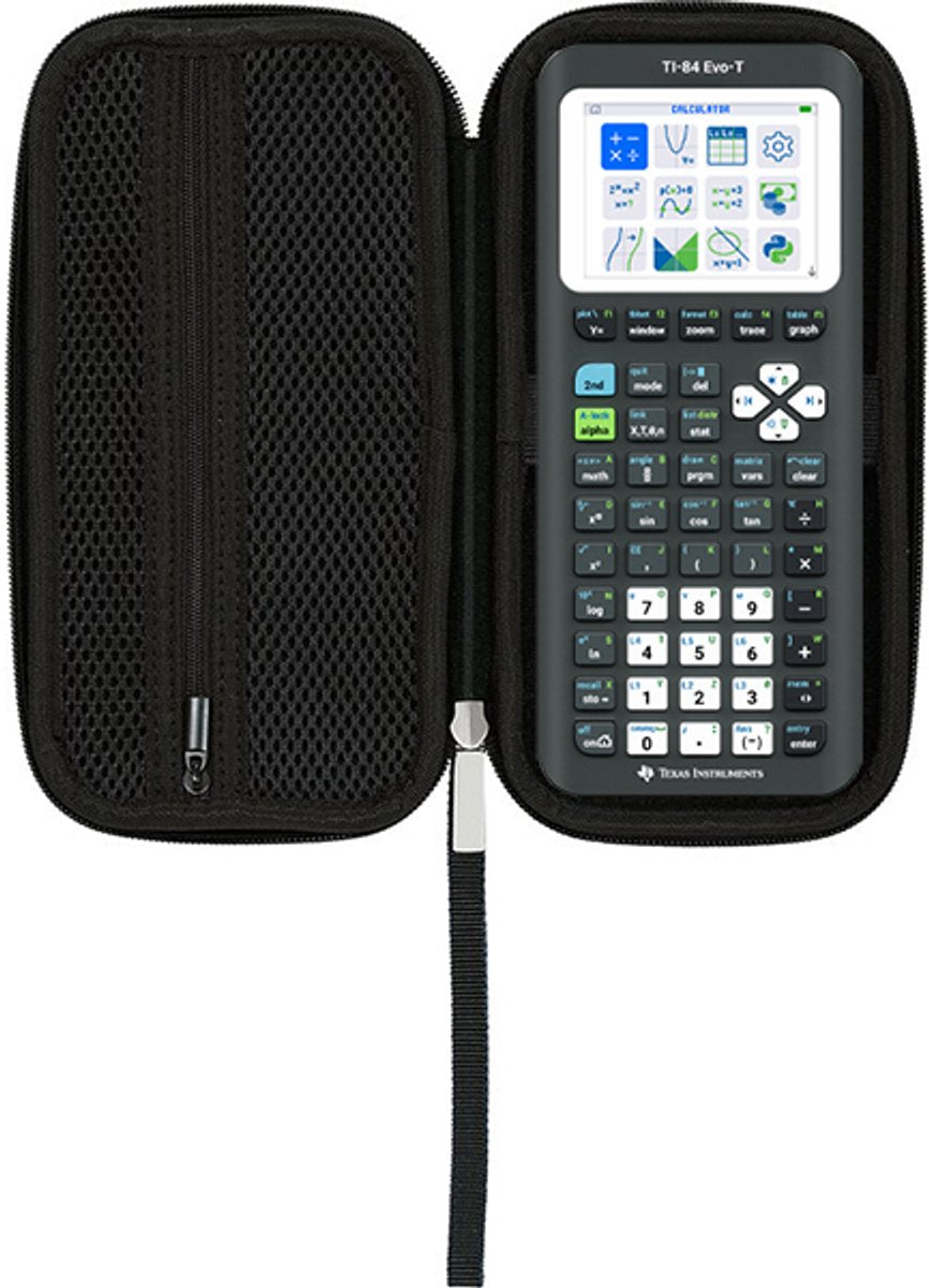 Texas instruments bundel ti-84 evo-t grafische rekenmachine - examenstand - beschermhoes