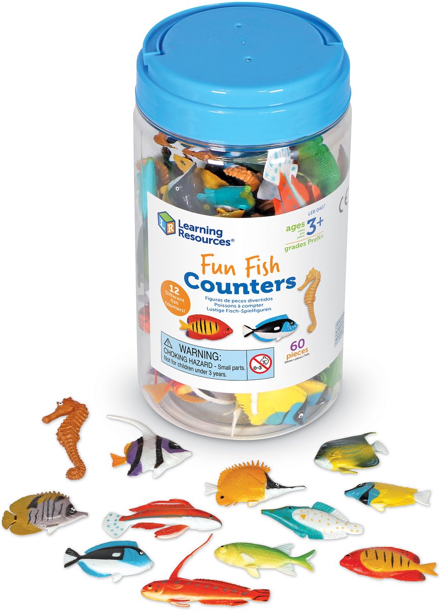 Learning resources fun fish counters (set van 60) - 3+