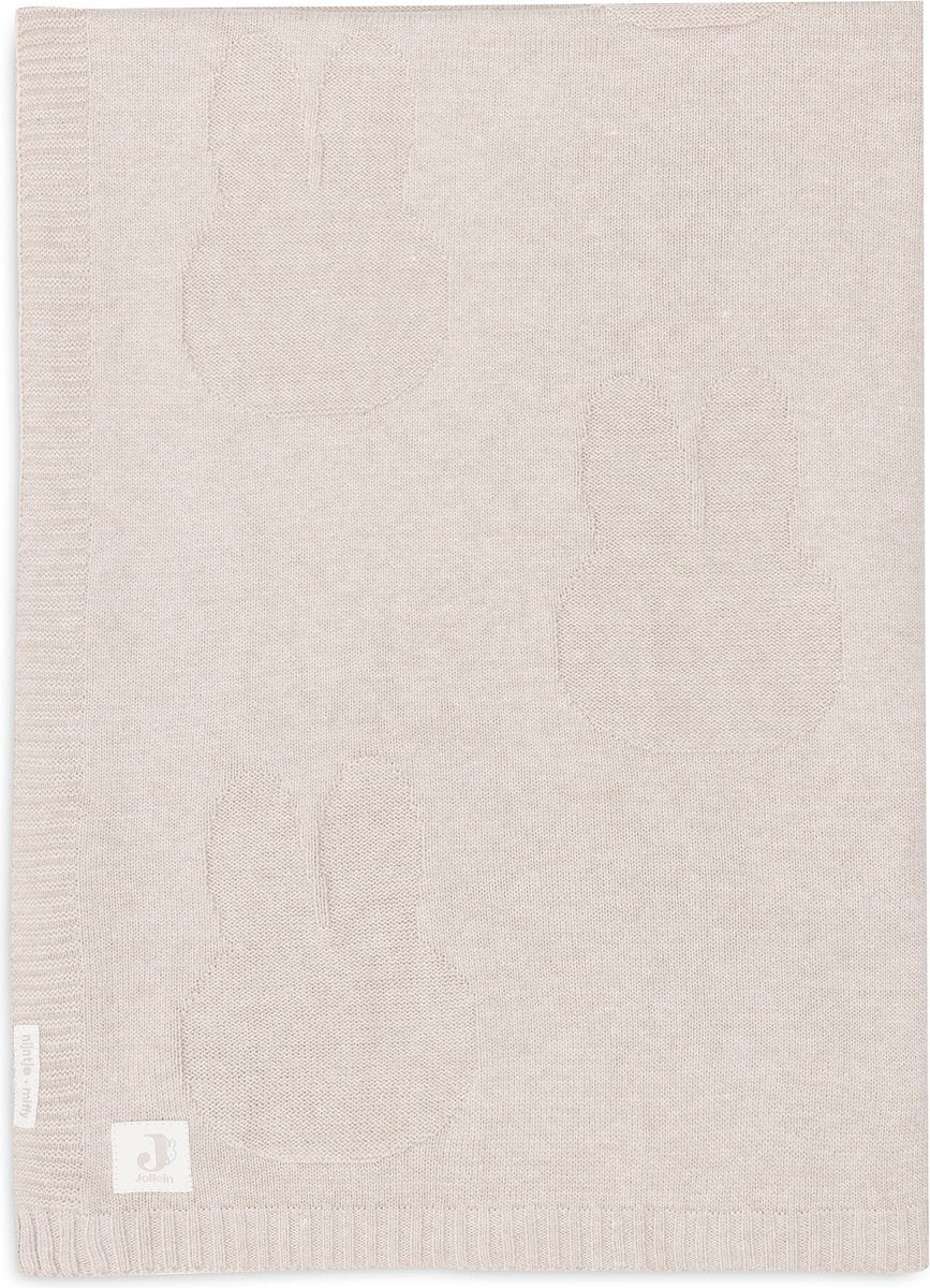 Jollein x nijntje - deken wieg 75x100cm - wiegdeken, wiegdekentje, dekentje baby - miffy - nougat