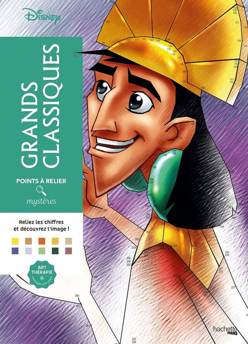 Hachette heroes disney grands classiques disney point a rèlier - punt tot punt kleuren - kleurboek voor volwassenen - hachette