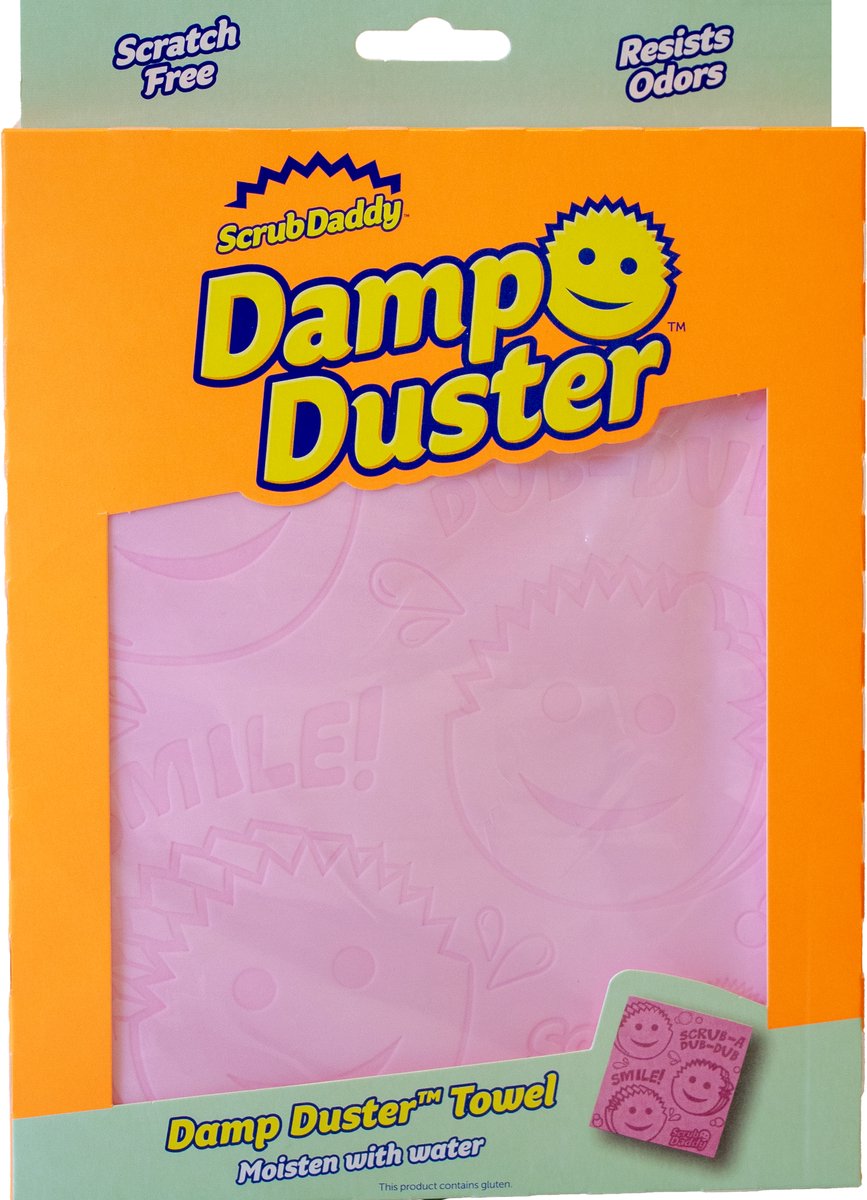 Scrub daddy damp duster stofdoek – roze – 1 stuk