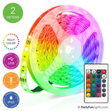 Partyfun lights usb led strip 2meter ip65met afstandsbediening, sefl-adhesive - afbeelding 1