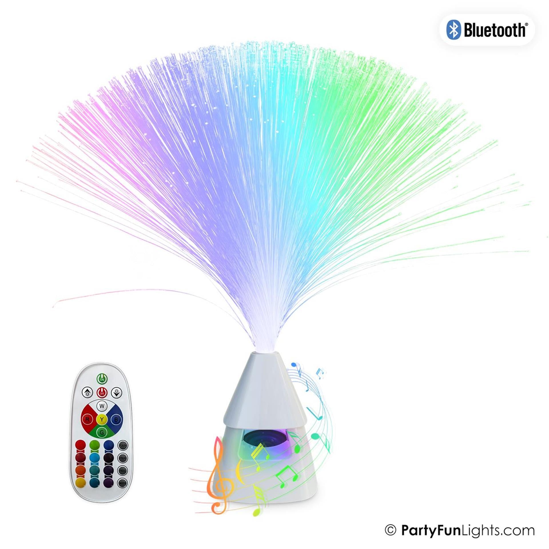 Partyfun lights fiber optic party bluetooth luidspreker colour changing
