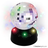 Partyfun lights partyfunlights - discolamp met spiegelbol - werkt op usb én batterijen - multi-color led - roterend - afbeelding 1