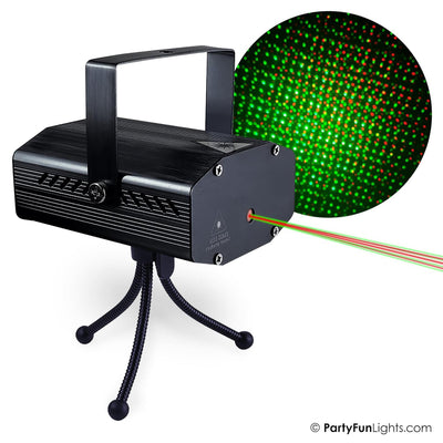 Partyfun lights led laser licht met usb aansluiting rood groen 5,2x11x9,2cm