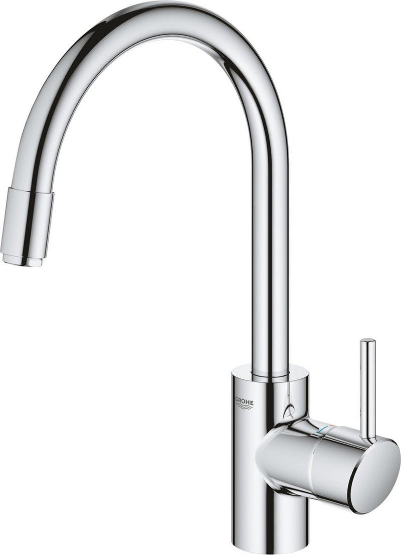 Grohe concetto keukenkraan - uittrekbare handdouche - draaibaar - chroom