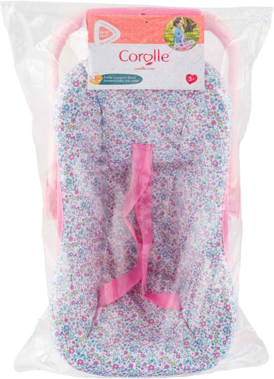 Corolle poppen draagzak bloemen babypop 36cm roze speelgoed.