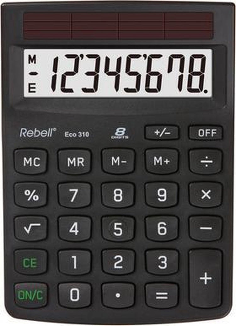 Rebell calculator - eco 310 bx - blauer engel - zwart - re-eco310-bx