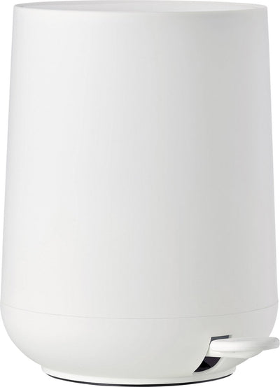 Zone denmark nova pedaalemmer - prullenbak badkamer softclose - afvalemmer klein - toilet badkamer accessoires - kunststof - 5 liter - 29 x 23 cm - wit