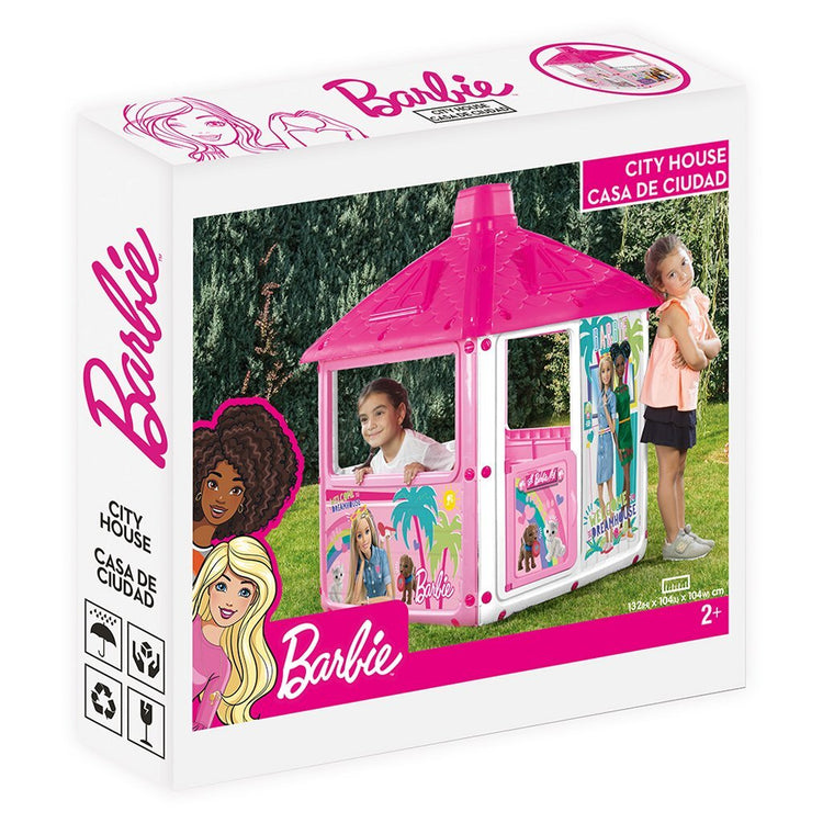 Barbie city speelhuis 132x104x104 cm roze wit