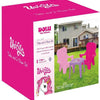 Dolu unicorn roze tafel met stoeltjes