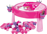 Dolu unicorn activiteiten tafel inclusief 100 blokken - afbeelding 1