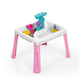 Dolu zand-watertafel + accessoires roze wit - afbeelding 1