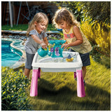 Dolu zand-watertafel + accessoires roze wit - afbeelding 4
