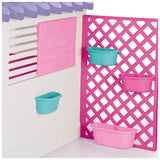 Dolu tuin speelhuis met accessoires roze paars 140x127x107.5 cm - afbeelding 2