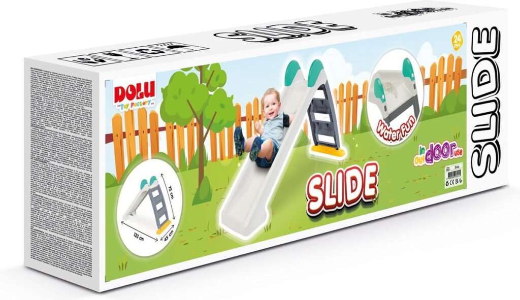 Dolu waterglijbaan 72x133x45 cm wit blauw geel