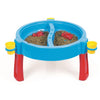 Dolu 2-in-1 watertafel zandtafel met accessoires blauw rood geel 98x98x77cm