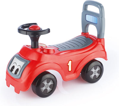 Dolu loopauto met toeter rood zwart 47x37x20.5cm