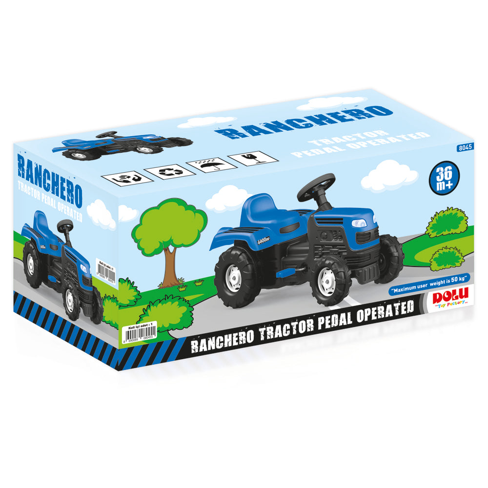 Dolu traptractor met claxon blauw zwart???????