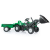Dolu pedaal trekker graafmachine + aanhanger groen