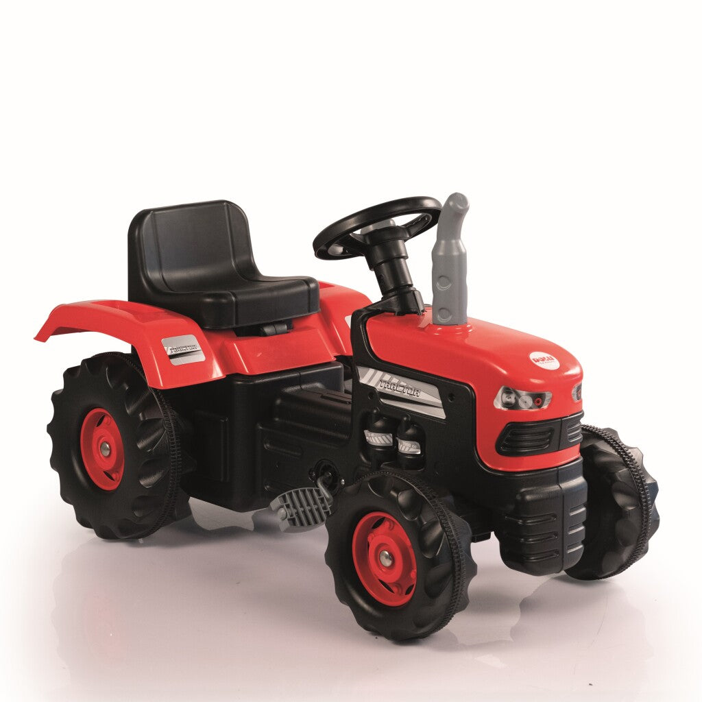 Dolu traptractor met claxon rood zwart