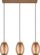 Rl live your light reality bidar - hanglamp - koffie - excl. 3x e27 28w