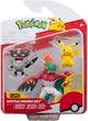 Jazwares pokémon battle figure set 3-pack pikachu #8, perrserker, hawlucha 5 cm action figuur