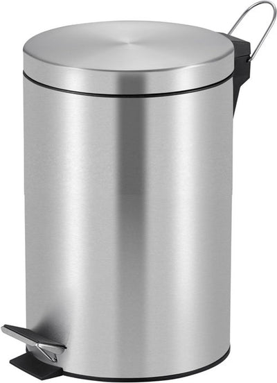 V-part - pedaalemmer 20 liter - stainless steel - mat rvs - prullenbak