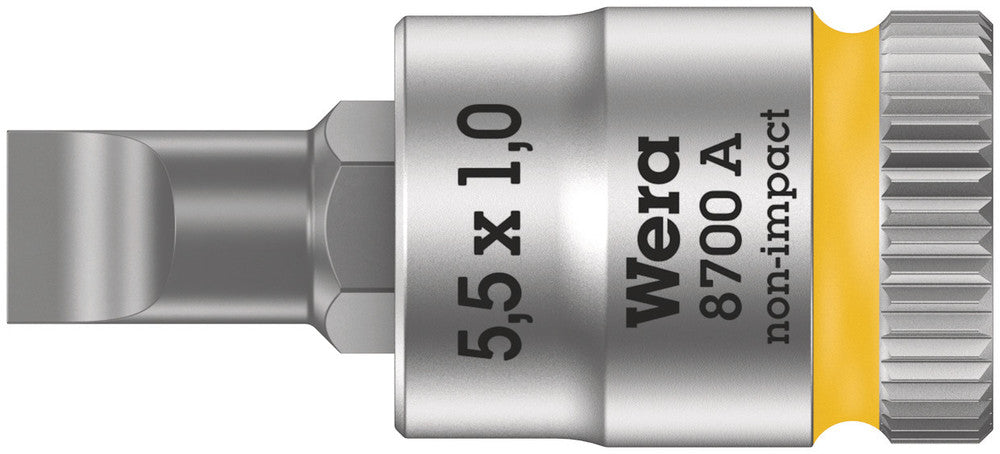 Wera 8700 a fl zyklop bit dop-combinatie met 1 4 aandrijving , fl 0,8 x 5,5 x 28 mm - 1 stuk(s) - 05003320001
