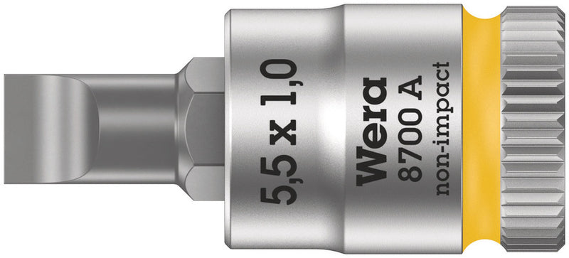 Wera 8700 a fl zyklop bit dop-combinatie met 1 4 aandrijving , fl 1,0 x 5,5 x 28 mm - 1 stuk(s) - 05003321001