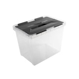Sunware onyx opbergbox 15l transparant antraciet - afbeelding 1