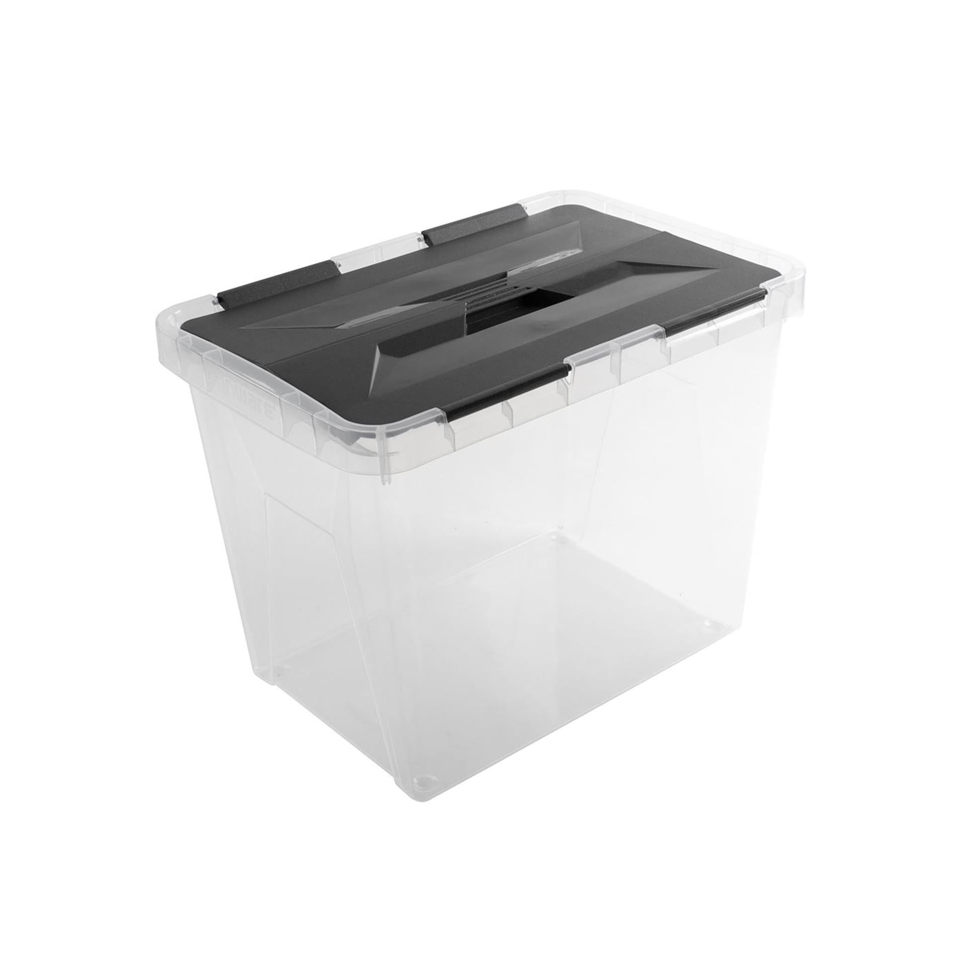 Sunware onyx opbergbox 15l transparant antraciet